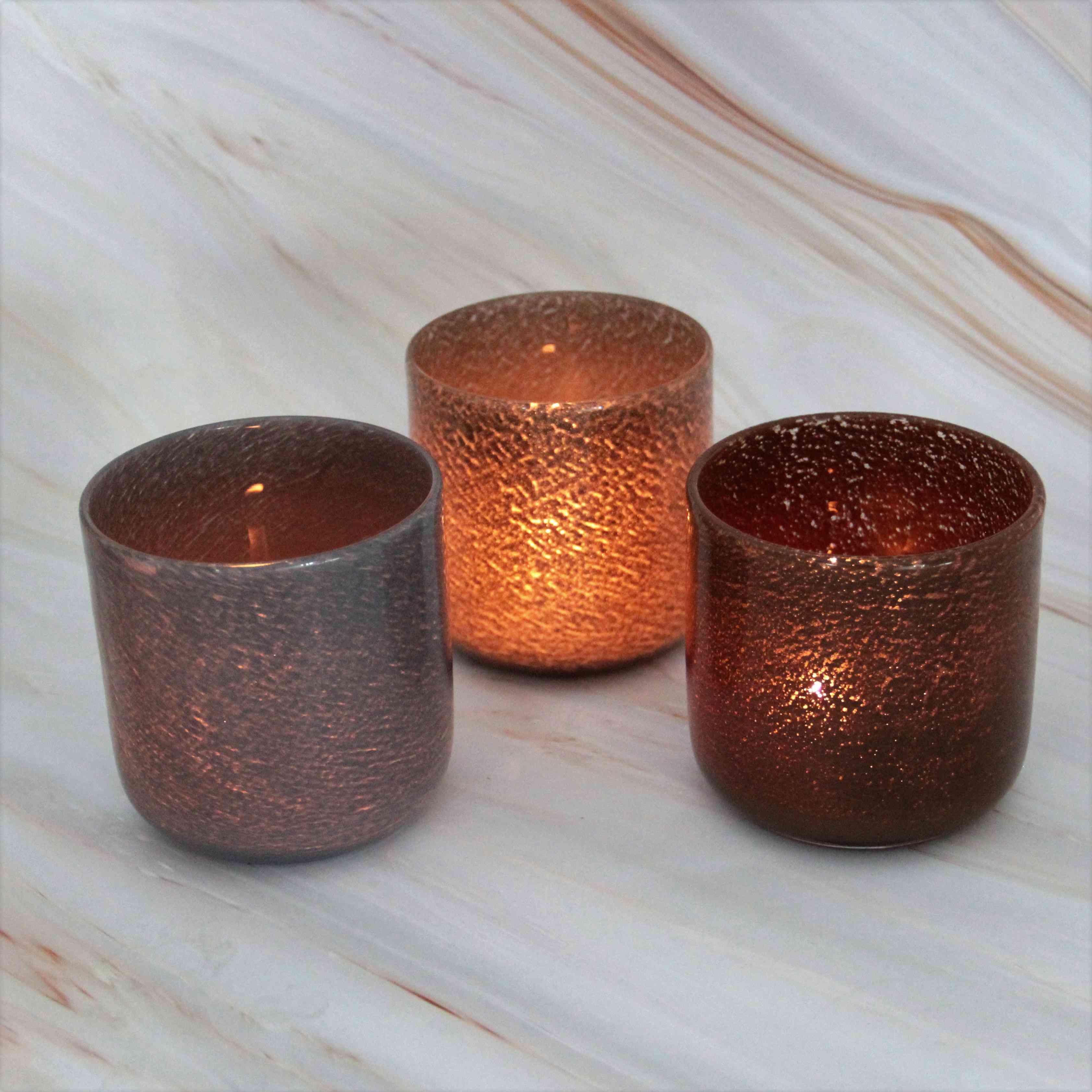 Hand Blown Colored Cylinder Glass Candle Holder Jar Cup ZT100
