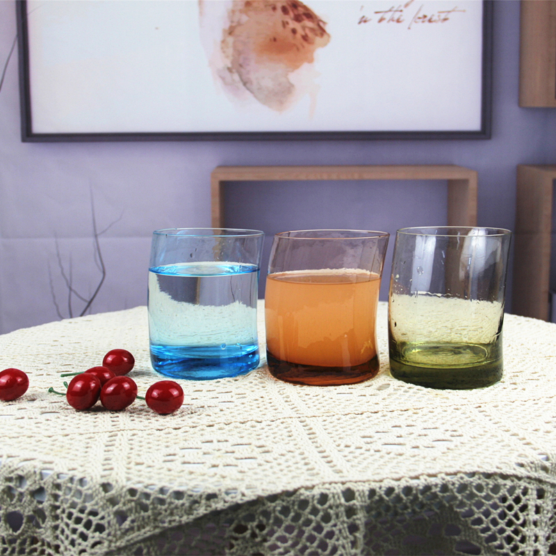 Curved glass water glasses WG322	