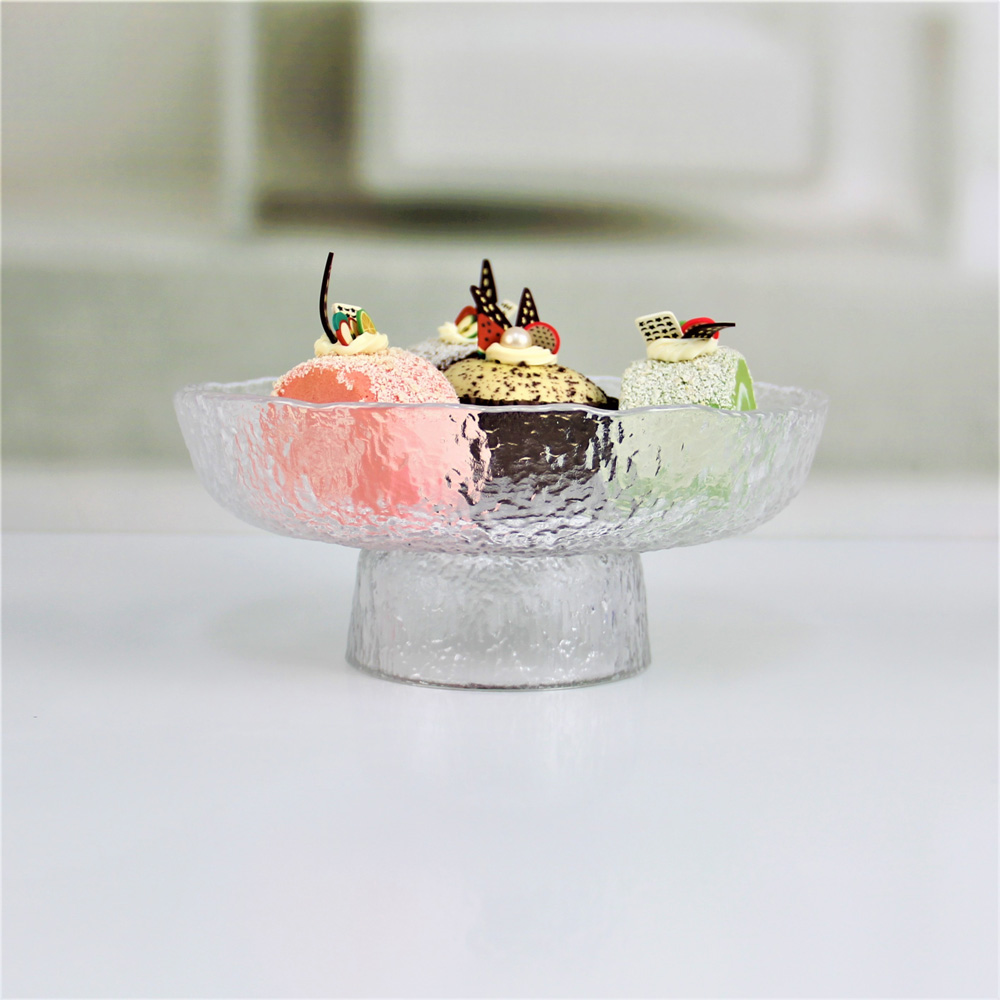Fruit cake glass charger plates CXW1610