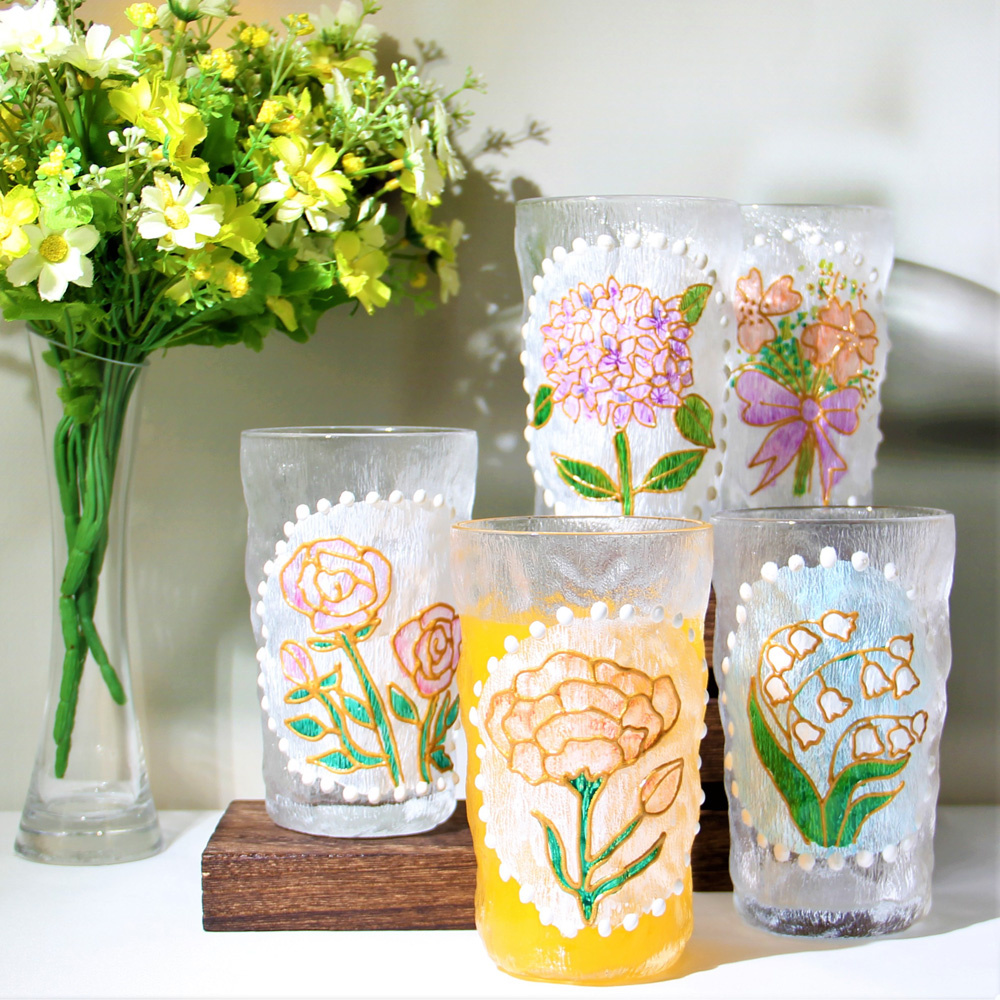 Hand Painted Crystal Glass Cup WG243