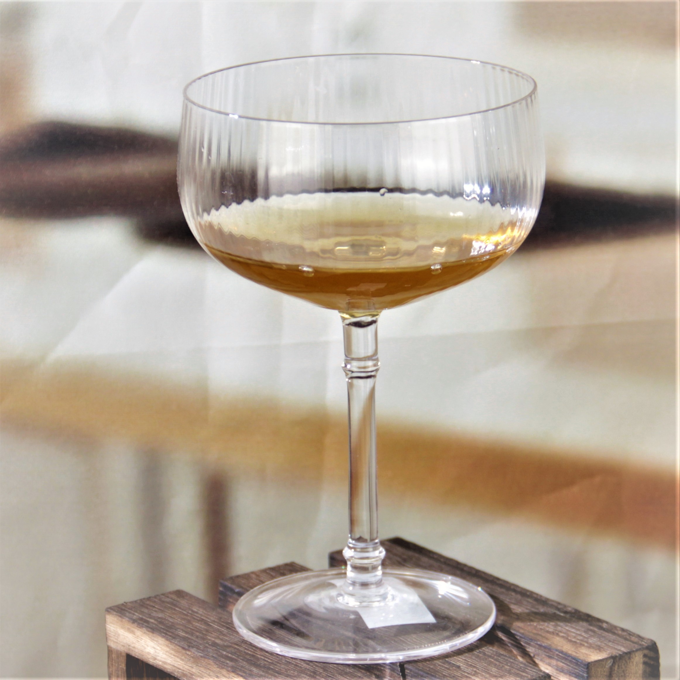 Ribbed Crystal Coupe Cocktail Glasses ALS027	