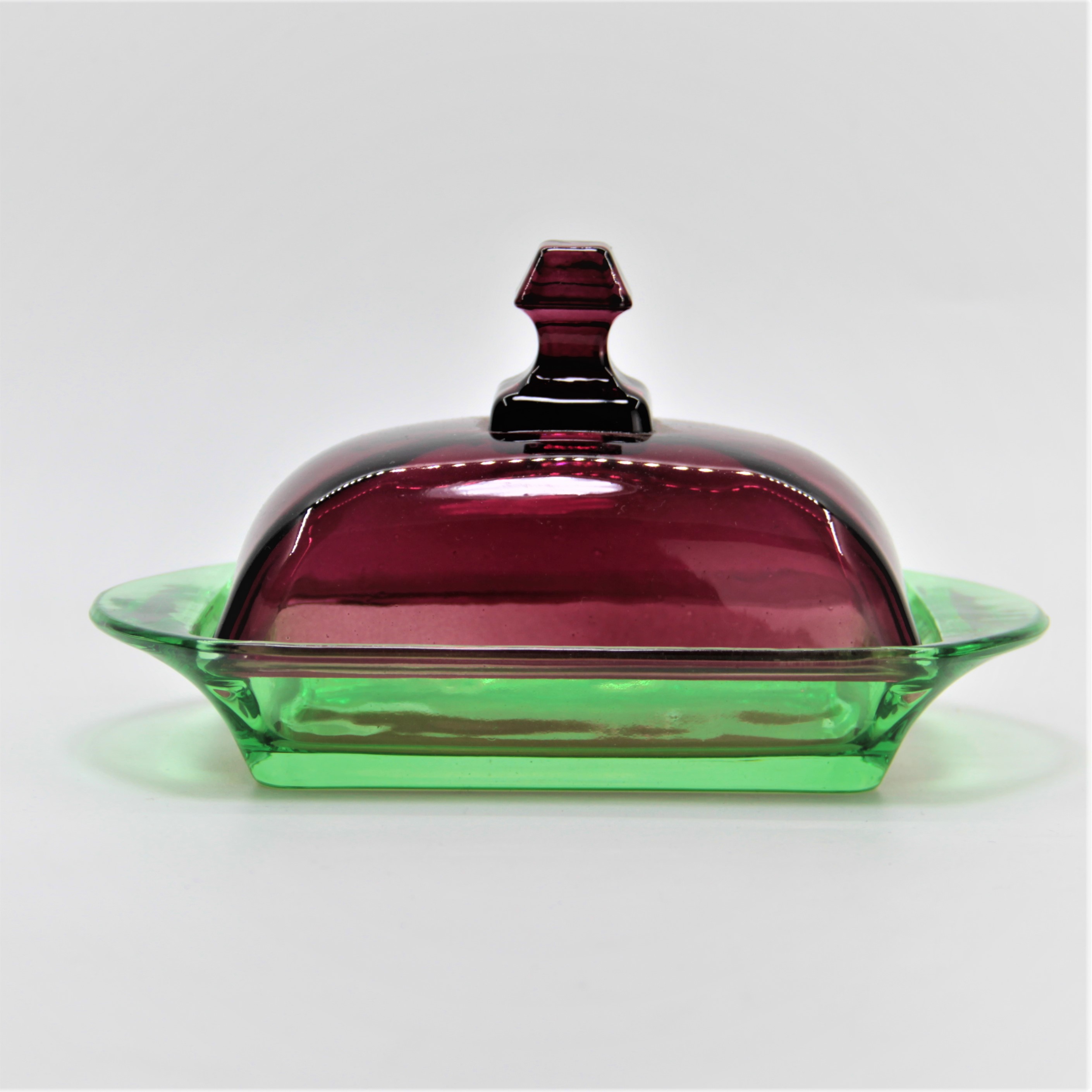 Colored Square Modern Glass Storage Jar