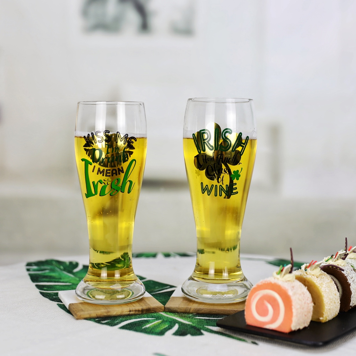 Custom Decal Sublimation Glass Beer Mugs PJB170