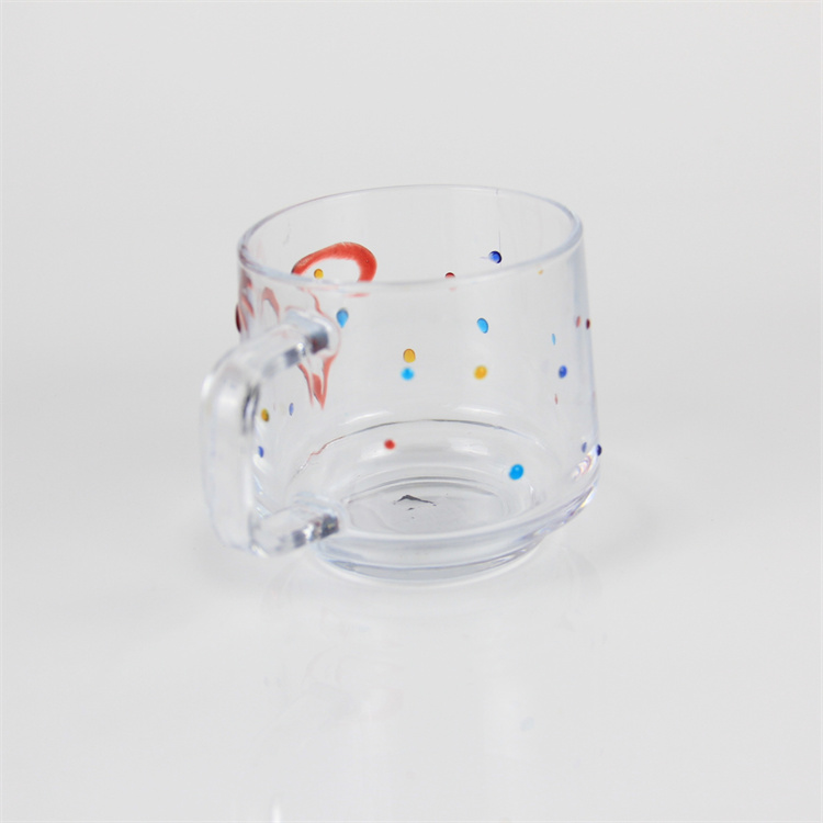 Glass Mug with Handle For Wedding WG399	